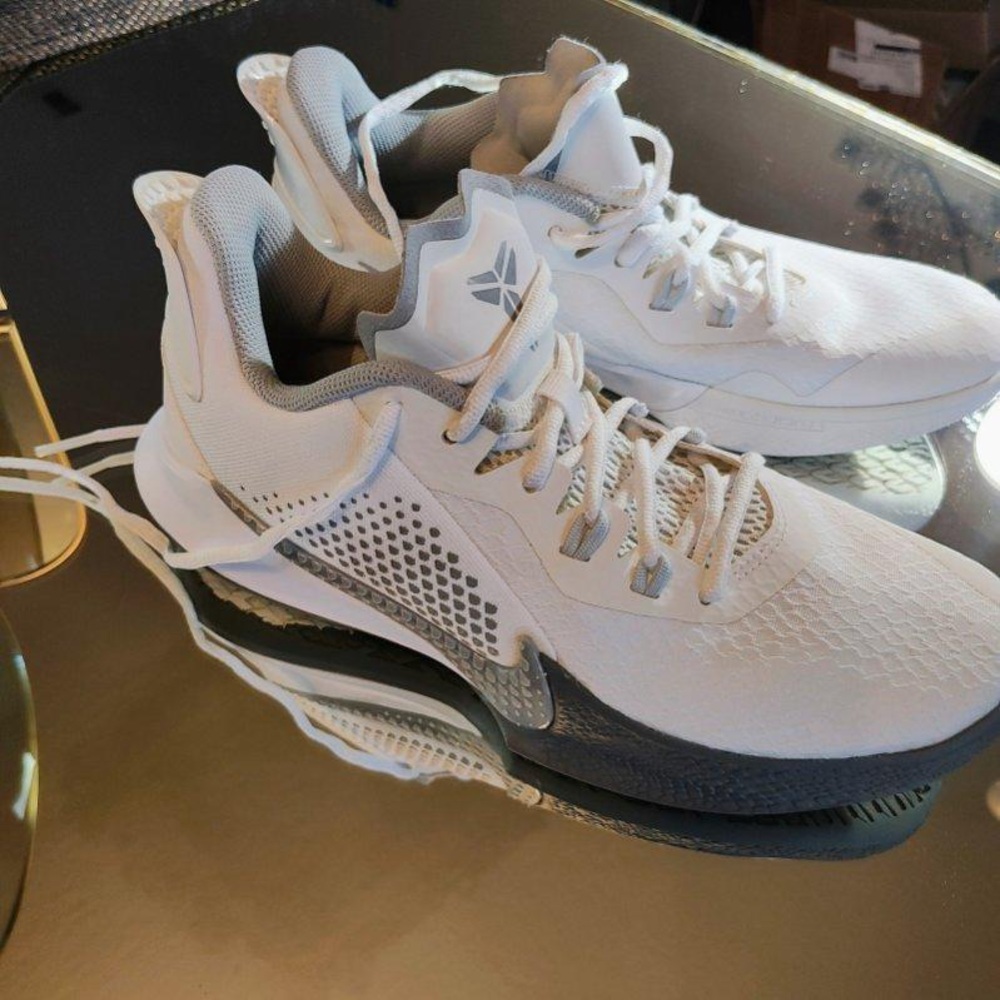 Nike CK2087-100 Kobe Mamba Fury White Mesh Basketball Sneaker Shoes Men's US 8.5